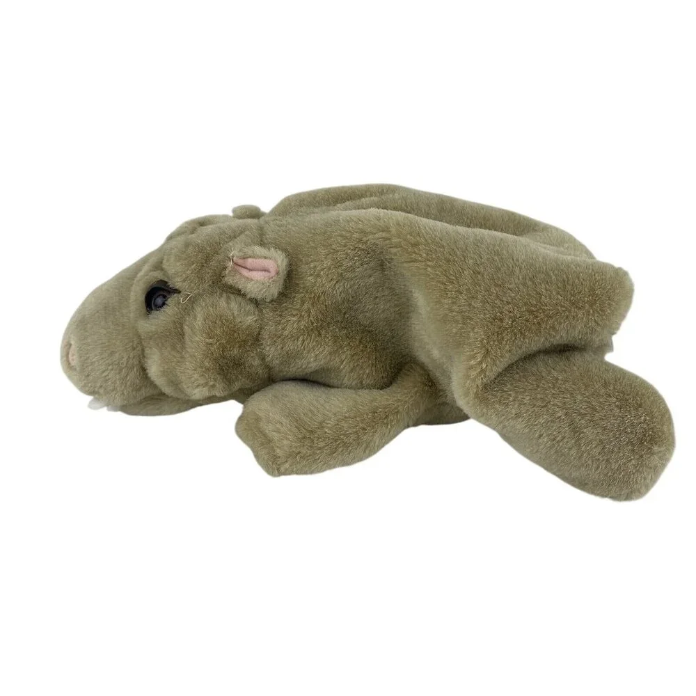 Hippopotamus Hippo 12”‎ Plush Hand Puppet Light Brown Stuffed Toy Pretend Play
